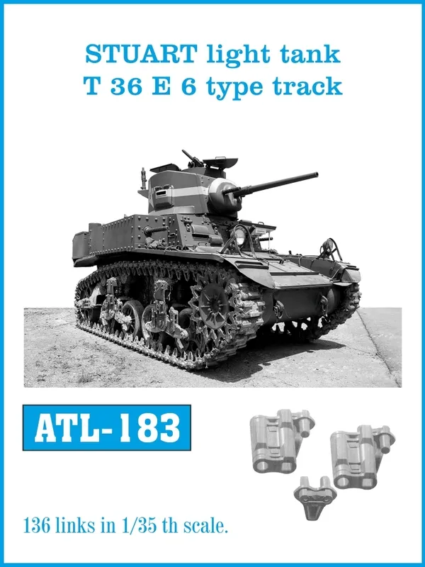 Friulmodel ATL-183 Stuart kovové pásy 1/35 T36E6