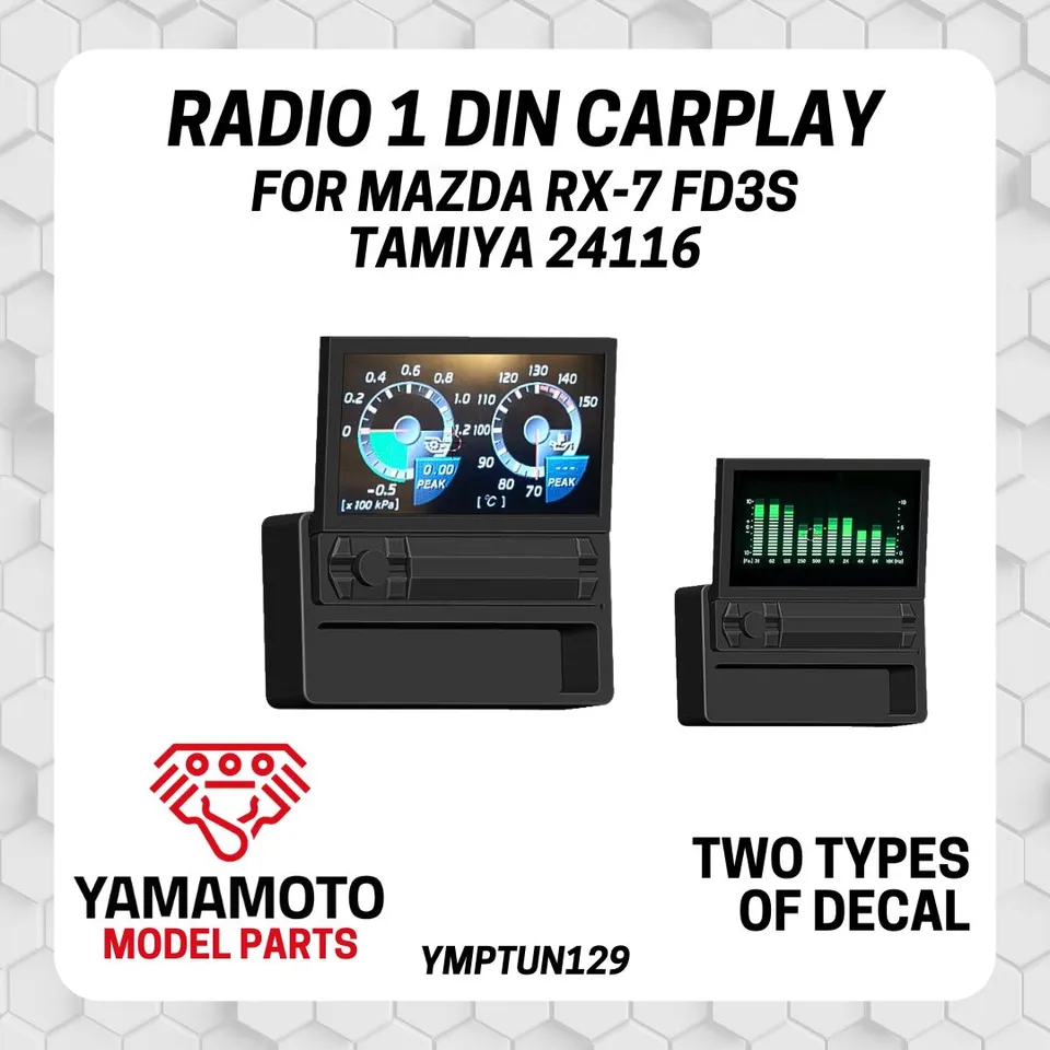 Yamamoto Model Parts Radio 1 DIN rádio pro Tamiya 24116