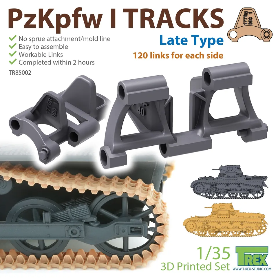 T-Rex Studio TR85002 pásy 1/35 PzKpfw I pozdní Ausf. A/B