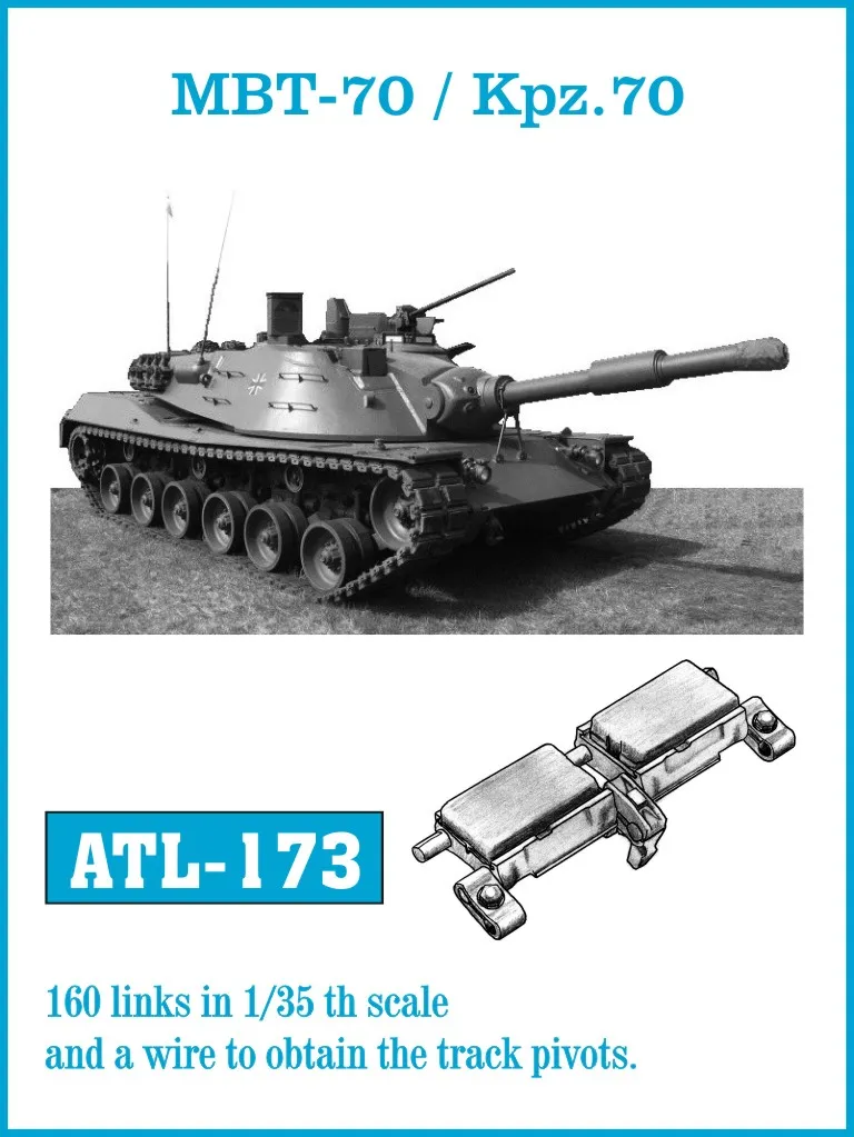 Friulmodel ATL-173 MBT-70 pásy 1/35 kovové