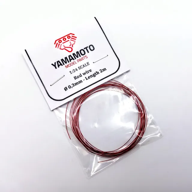 Yamamoto Model Parts Red Wire 0,3 mm drát 2 m červený