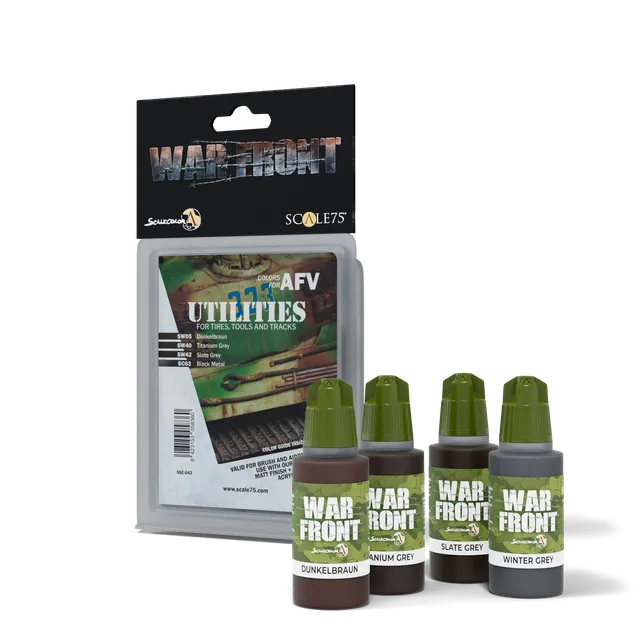 Scale75 Warfront Utilities akrylové barvy 4 ks pásy kola