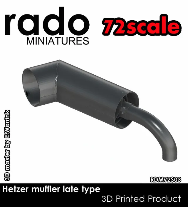 Rado Miniatures RDM72S03 výfuk Hetzer 1/72 pozdní
