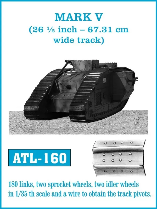 Friulmodel ATL-160 Mark V kovové pásy 1/35 široké