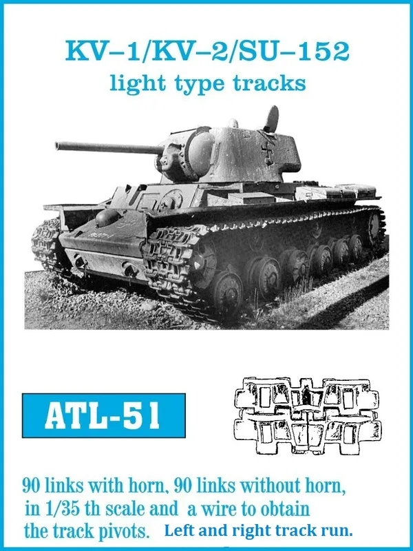 Friulmodel ATL-051 KV-1/KV-2 kovové pásy 1/35 light