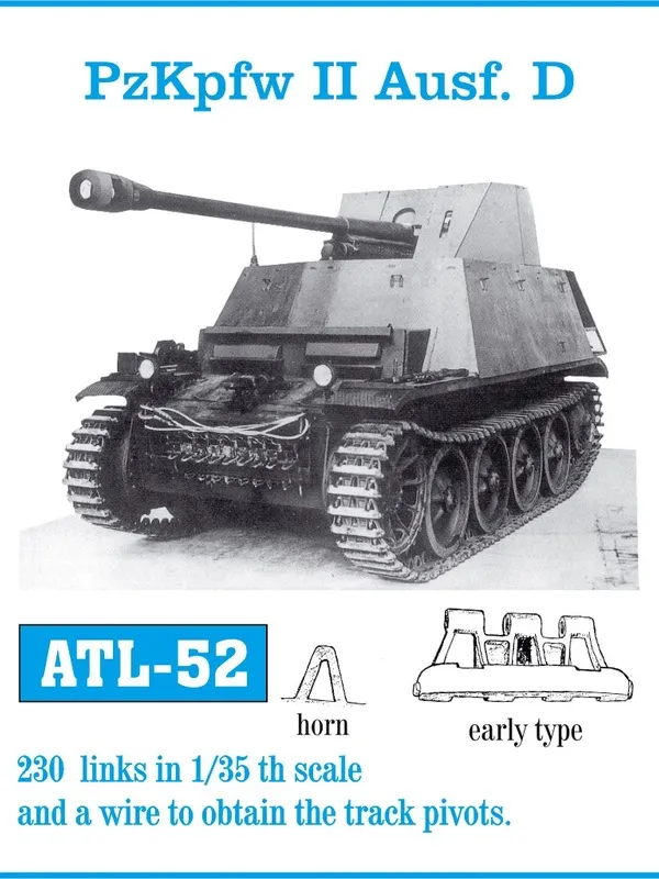 Friulmodel ATL-052 pásy PzKpfw II Ausf. D kovové