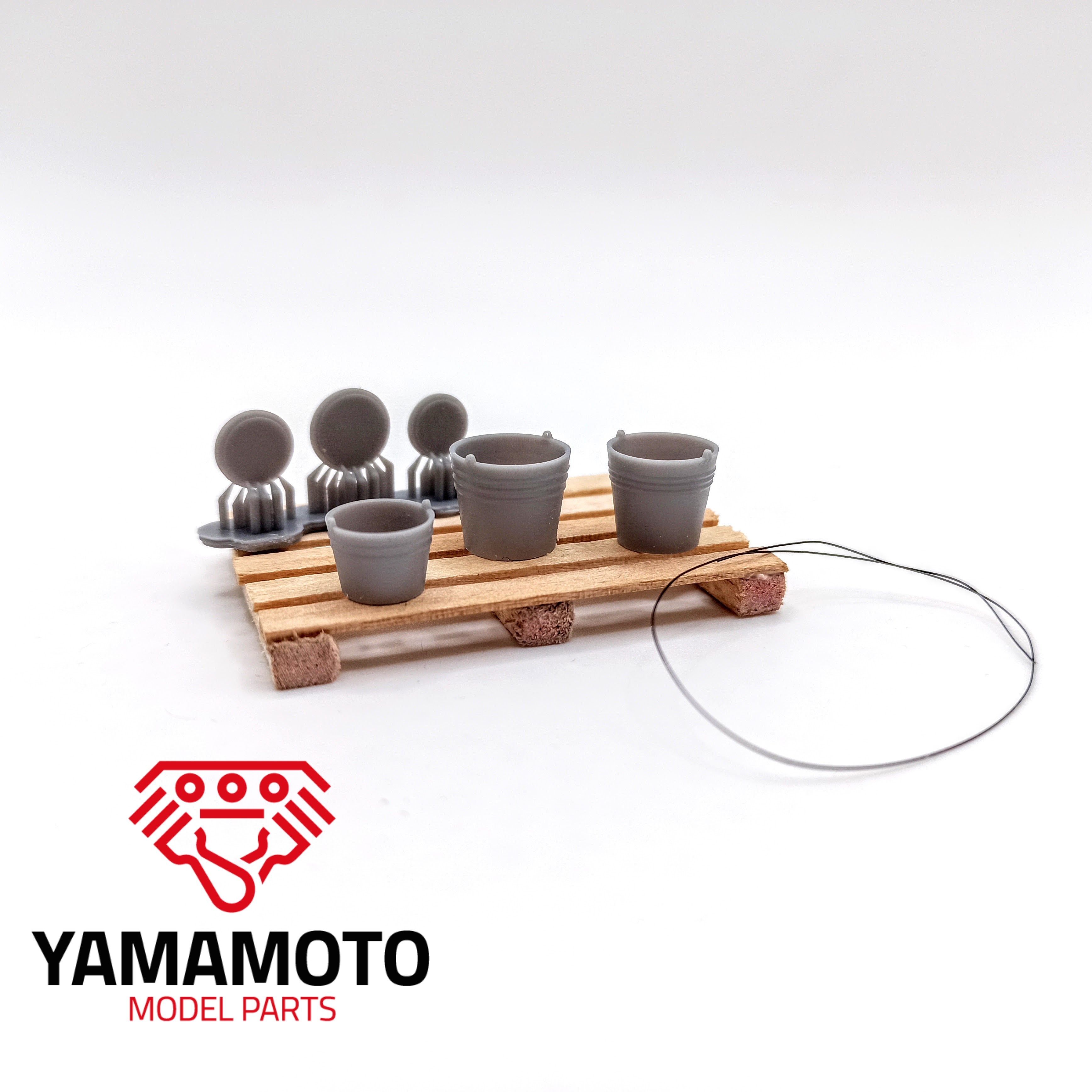 Yamamoto Model Parts Garage Set 5 kbelíky doplňky pro dioráma