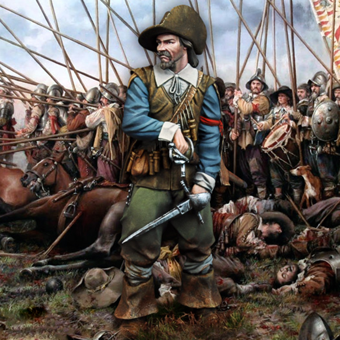 Scale75 Spanish Musketeer Rocroi 1643 figurka 75 mm