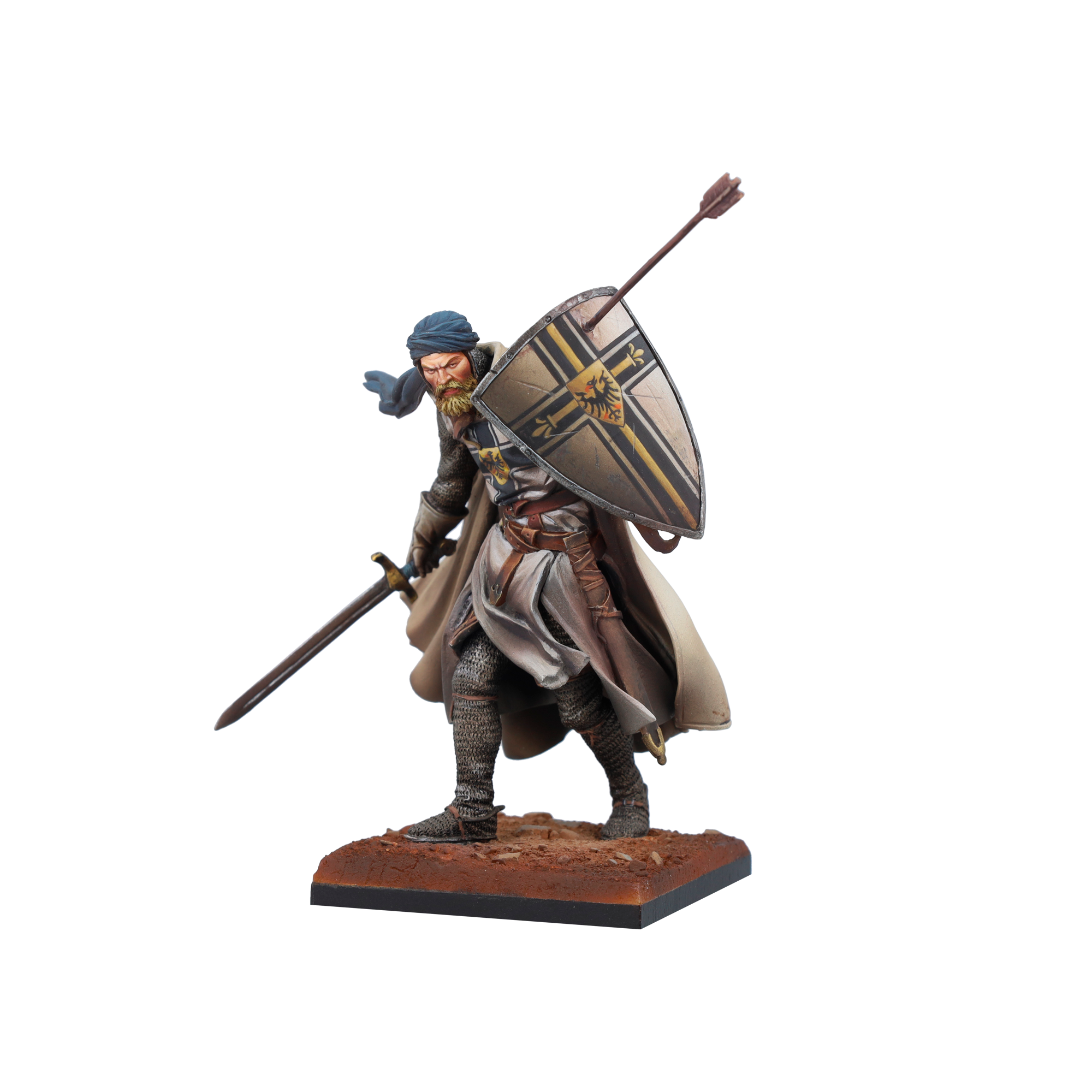 Scale75 Medieval Knight figurka 75 mm bílý kov