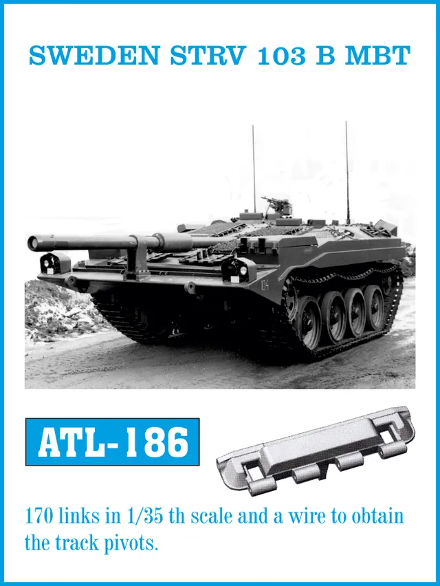 Friulmodel ATL-186 Strv 103B kovové pásy 1/35 170 článků