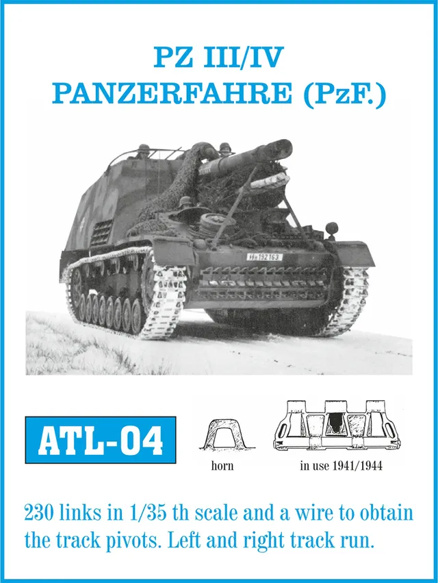 Friulmodel ATL-004 Pz III/IV kovové pásy 1/35 230 ks