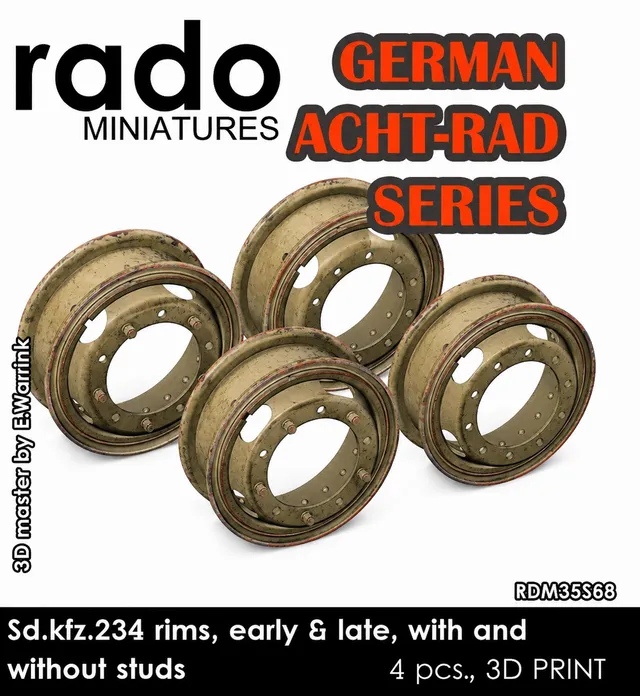 Rado Miniatures RDM35S68 disky 1/35 Puma 4 ks