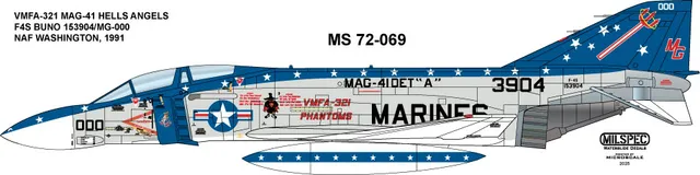 CAM Decals Milspec MS 72-069 obtisky 1/72 F-4S VMFA-321