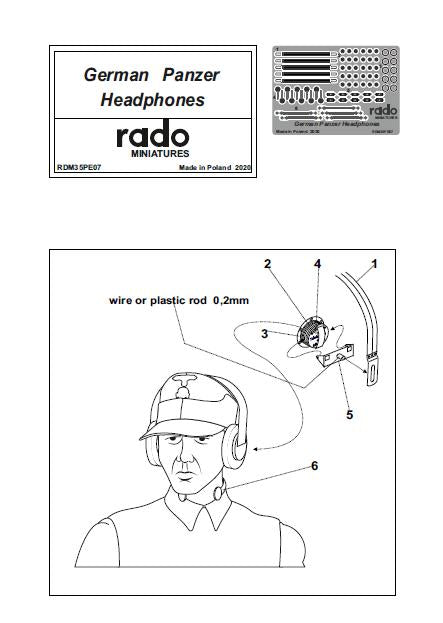Rado Miniatures RDM35PE07 lepty sluchátka 1/35