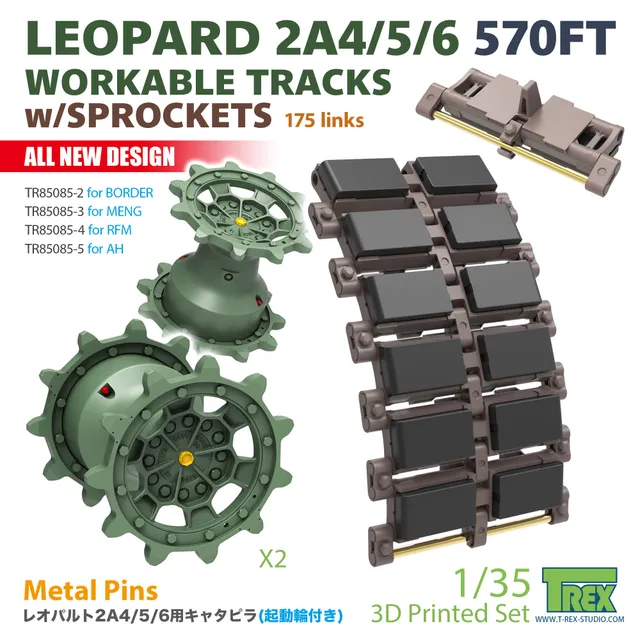 T-Rex Studio TR85085-2 pásy 1/35 Leopard 2A4/5/6 Border