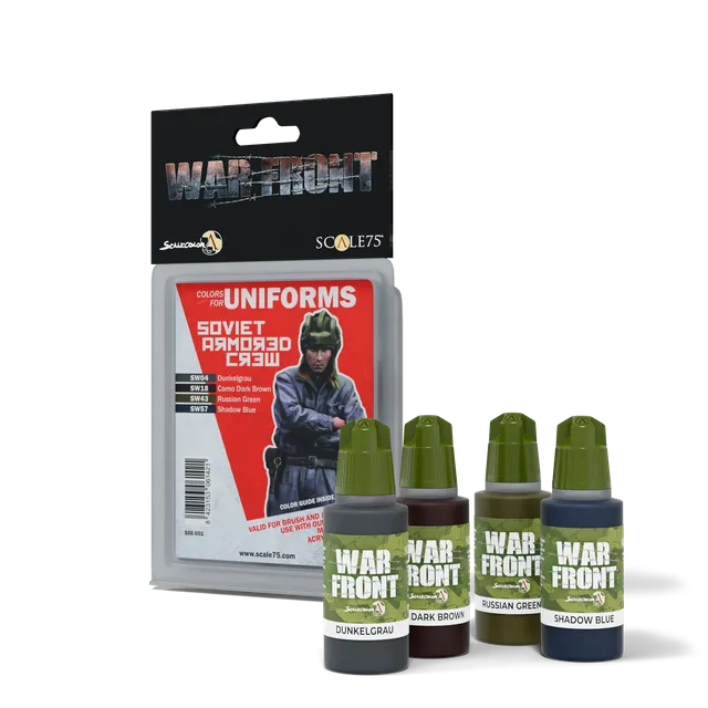 Scale75 Warfront Soviet Armored Crew sada barev 4 ks