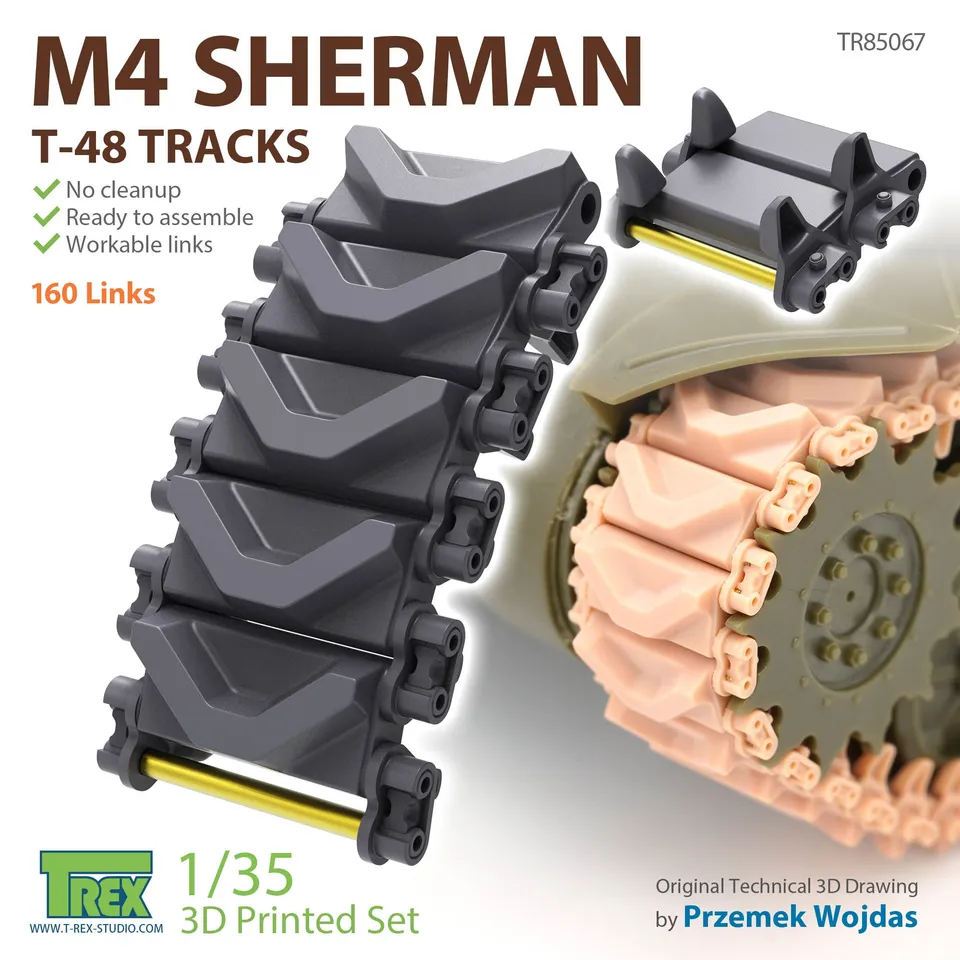 T-Rex Studio TR85067 pásy 1/35 Sherman T-48