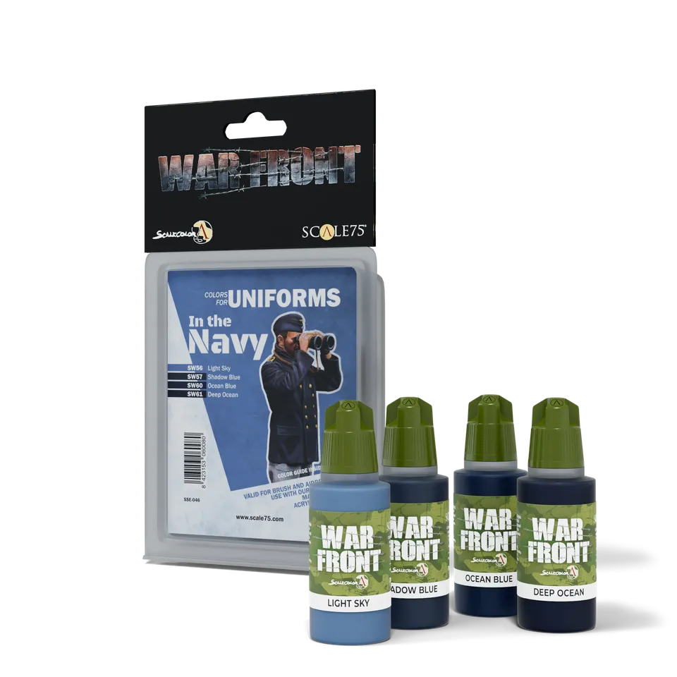 Scale75 Warfront In the Navy sada barev 4 ks modrá