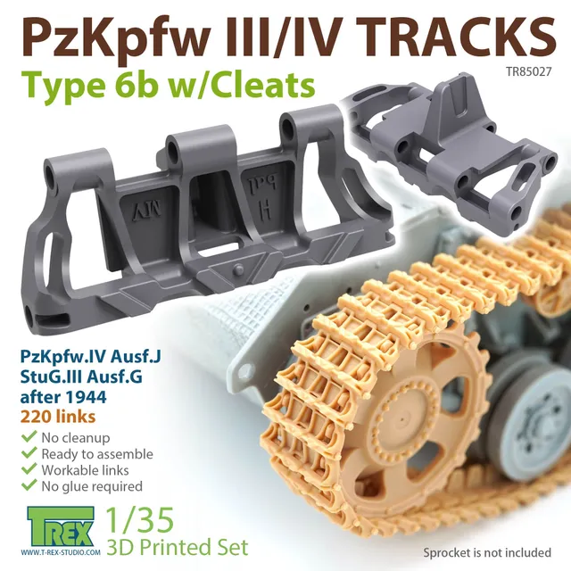 T-Rex Studio TR85027 pásy PzKpfw III/IV Type 6b 1/35