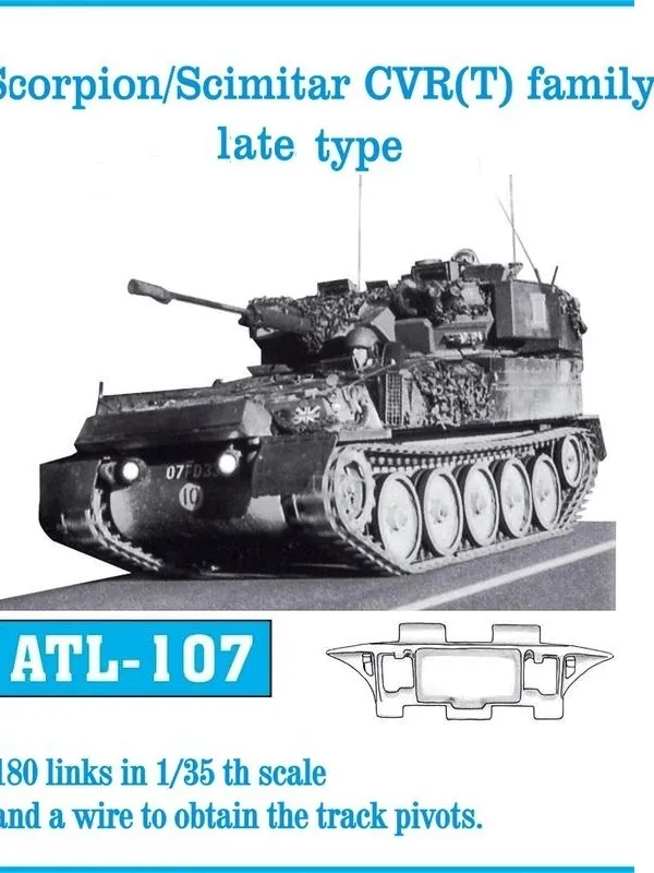 Friulmodel ATL-107 Scorpion Scimitar kovové pásy 1/35