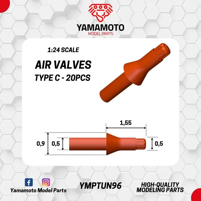 Yamamoto Air Valves Type C ventilky kol pro model