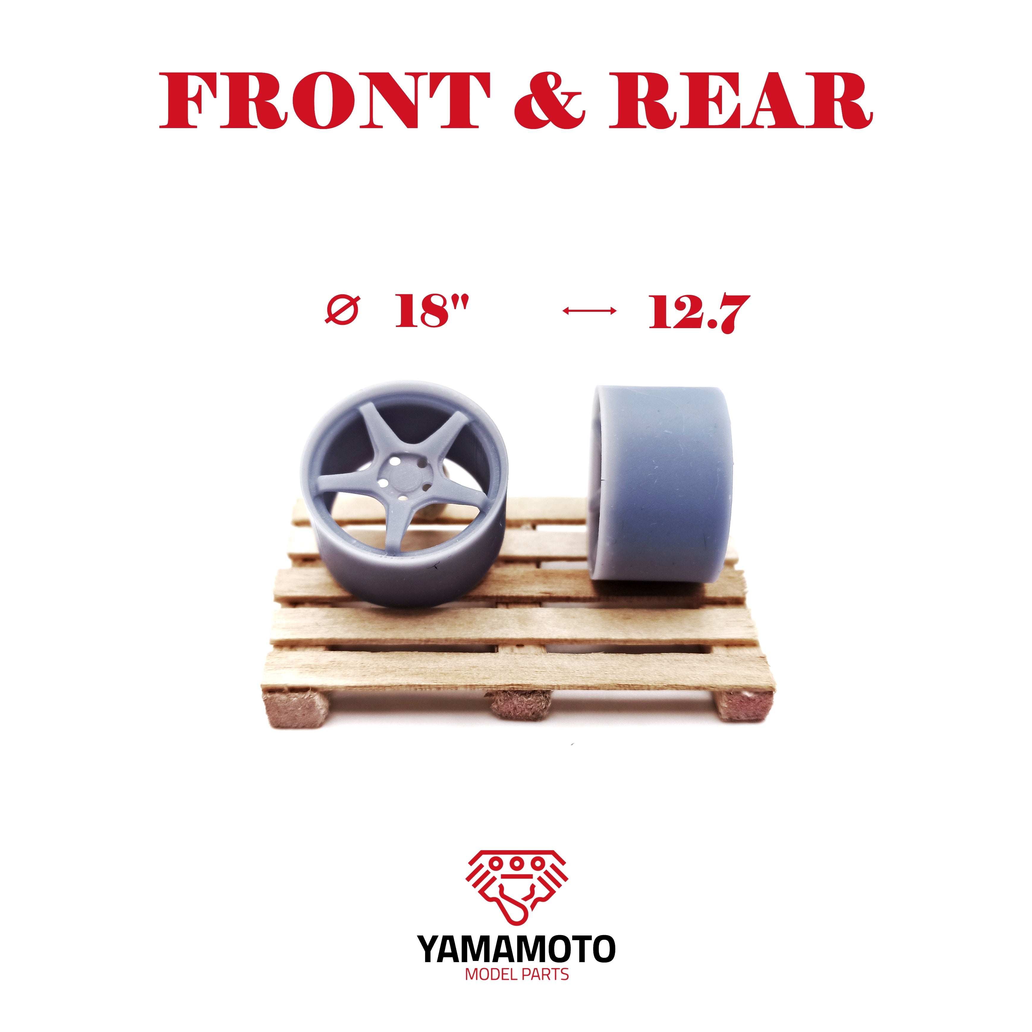 Yamamoto Model Parts Enkei TS-5 18" kola pro modely 3D tisk