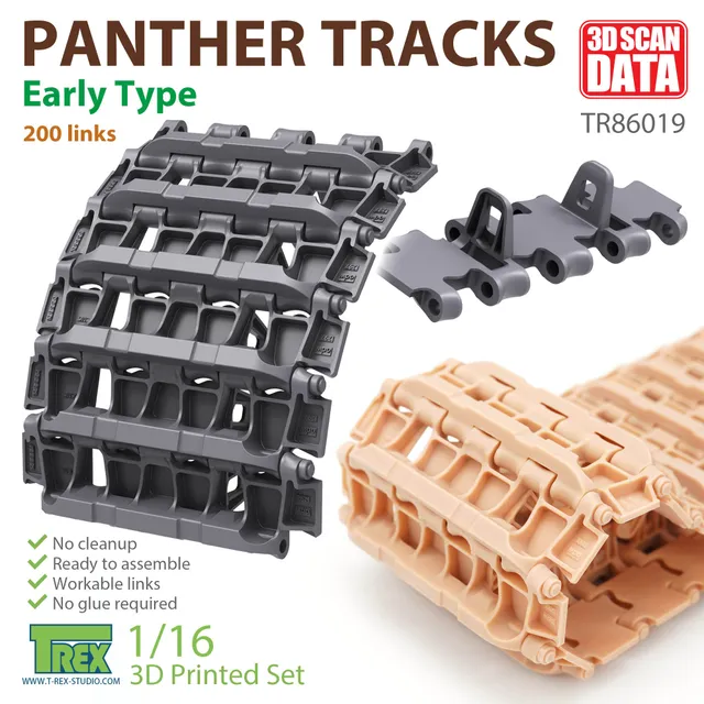 T-Rex Studio TR86019 pásy Panther Early 1/16 kovové