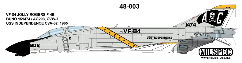 CAM Decals MILSPEC MS 48-003 obtisky 1/48 F-4B Phantom