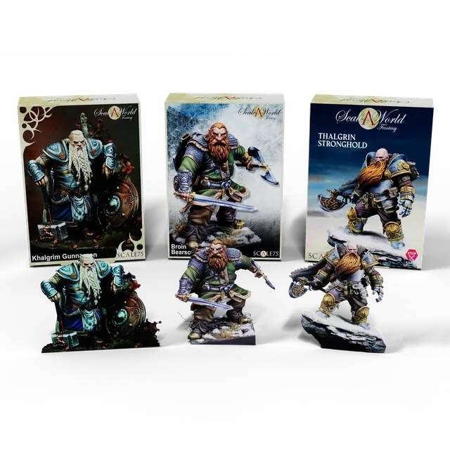 Scale75 Pack Fantasy Dwarves sada figurek 3 ks fantasy