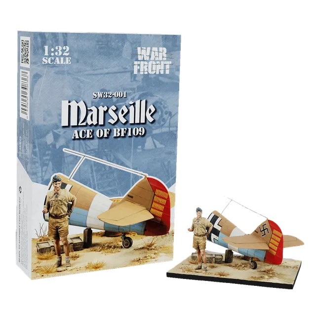 Scale75 Warfront Marseille Ace of Bf109 figurka 1/32 nenabarvená