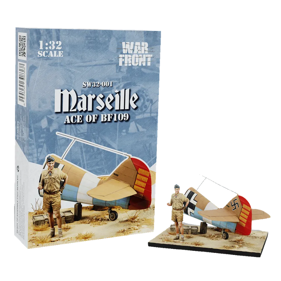 Scale75 Warfront Marseille Ace of Bf109 figurka 1/32 nenabarvená