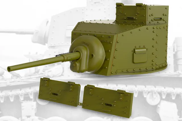 Fury Models F35054 resinová věž Stuart Initial D37812 1:35