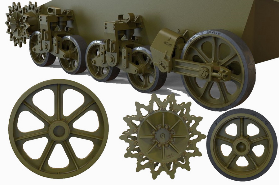 Fury Models F35012 M3 M3A1 M5 sada podvozku 1:35