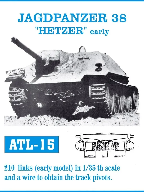 Friulmodel ATL-015 Hetzer pásy kovové 1/35 early