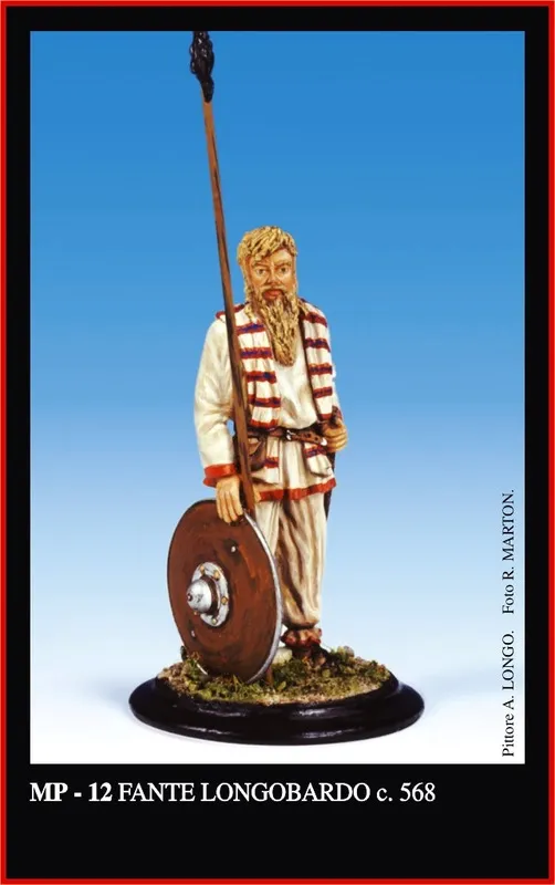 Friulmodel MP-12 Fante Longobardo figurka bílý kov