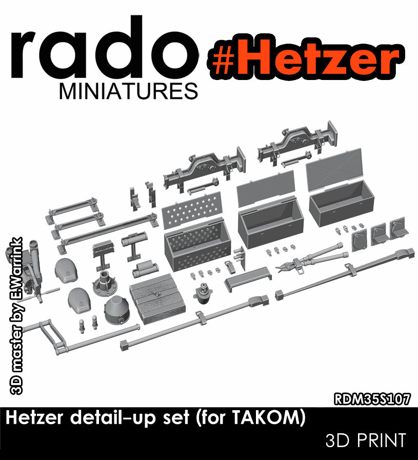 Rado Miniatures 35S107 Hetzer Takom detaily 1/35 sada