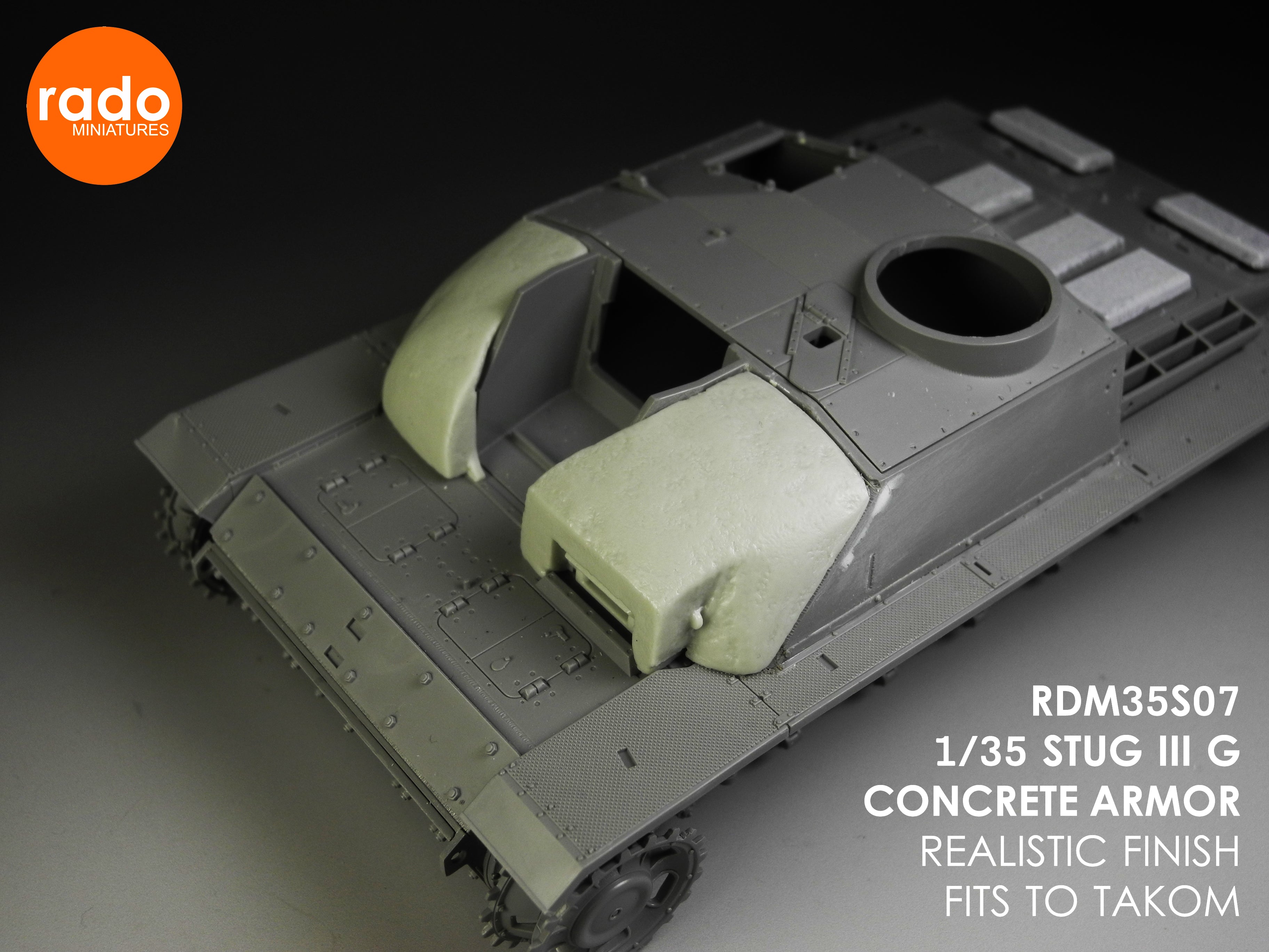 Rado Miniatures RDM35S07 betonový pancíř 1/35 StuG III Takom