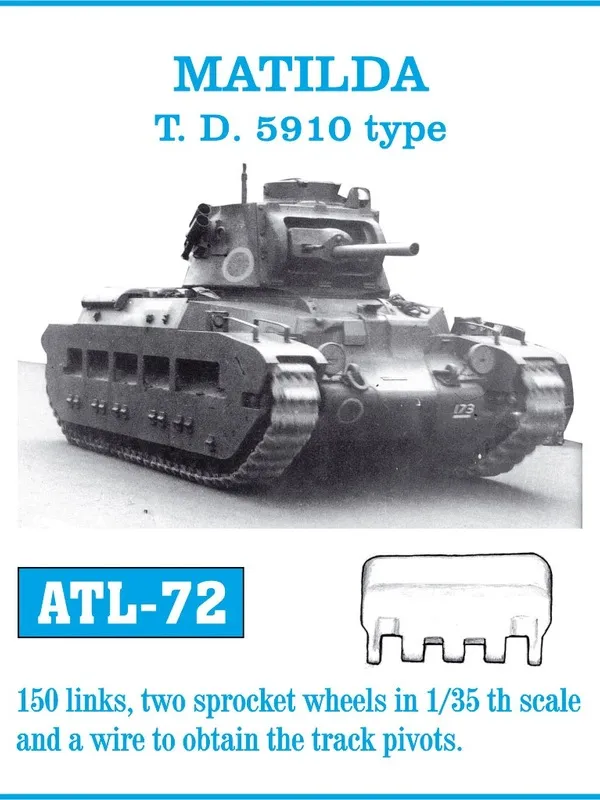 Friulmodel ATL-072 Matilda kovové pásy 1/35 150 článků