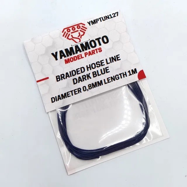 Yamamoto Model Parts opletená hadička 0,8 mm 1 m tmavě modrá