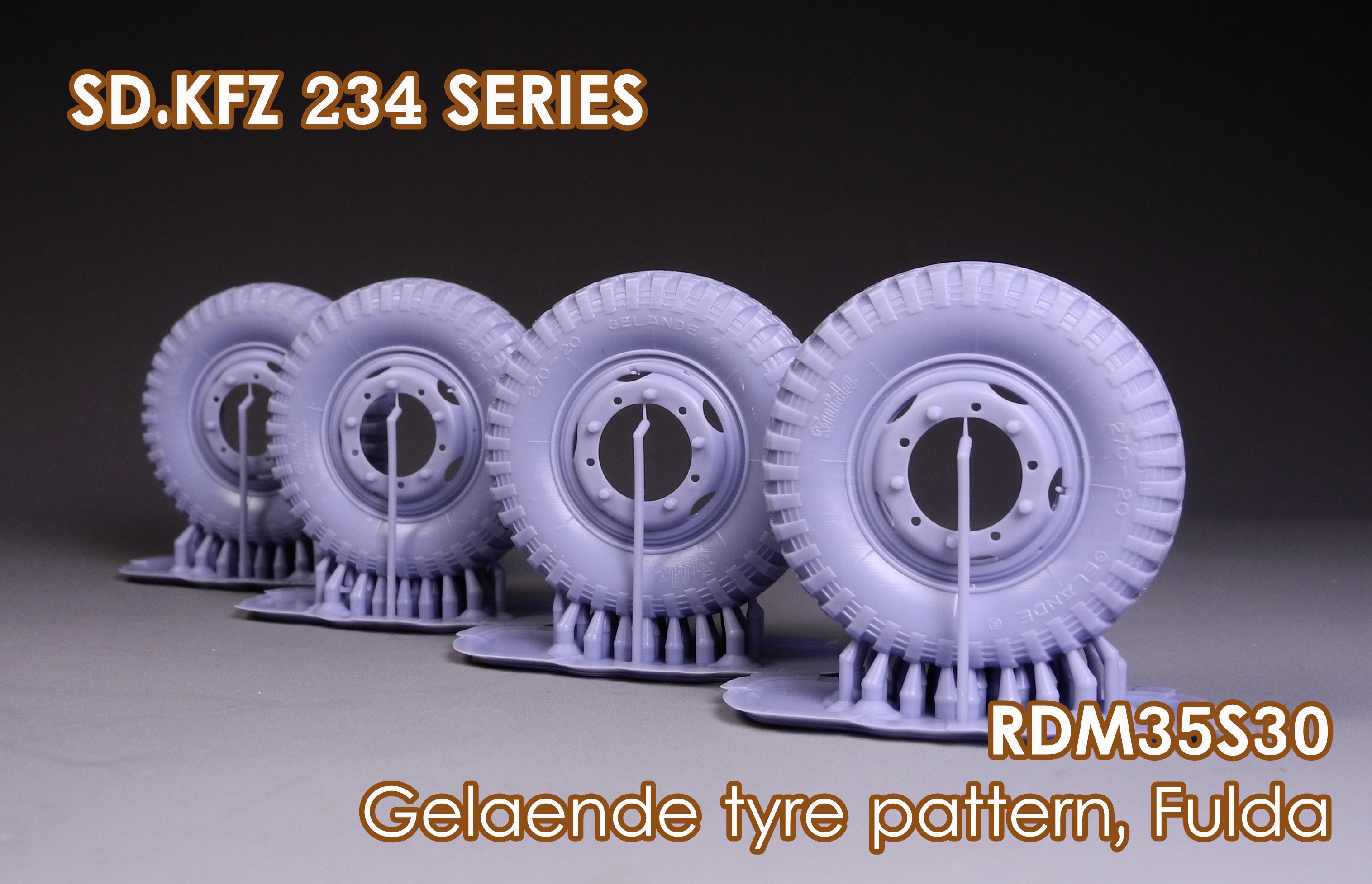 Rado Miniatures RDM35S30 sada kol 1/35 Sd.Kfz.234 Fulda 9 ks