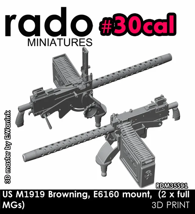 Rado Miniatures 35S91 kulomety M1919 .30cal 1/35 2 kusy