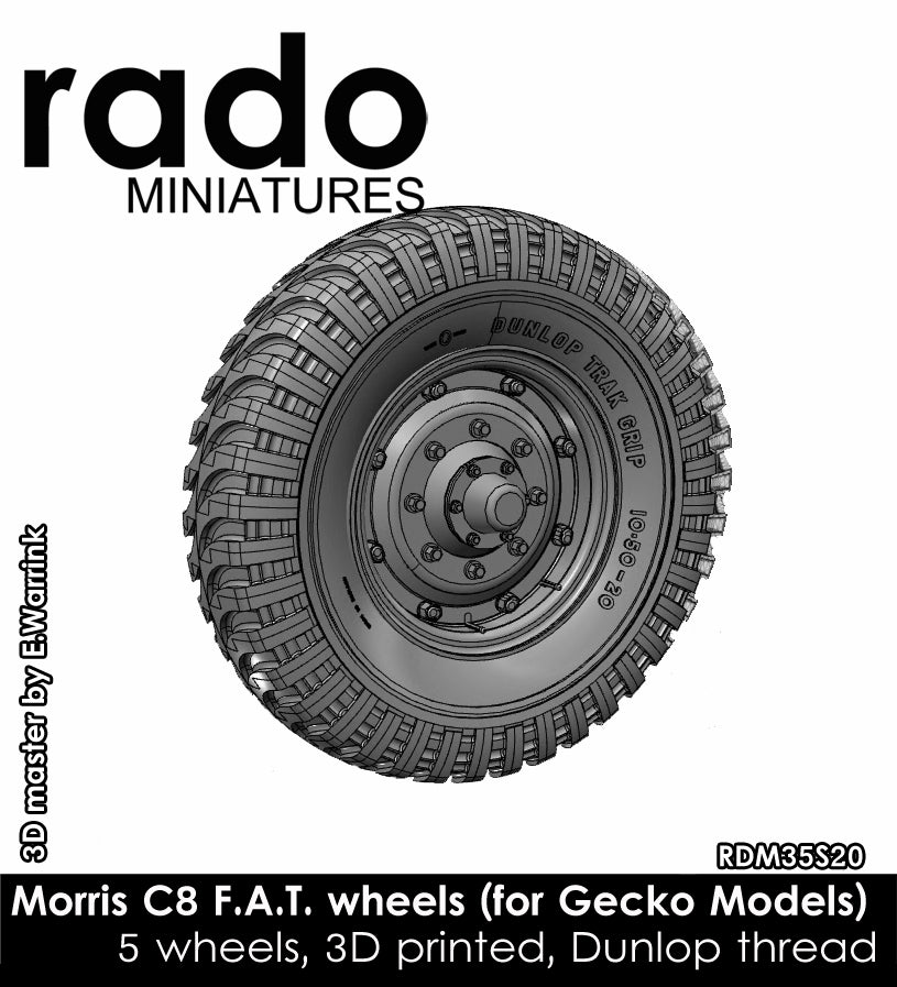 Rado Miniatures RDM35S20 kola Morris C8 FAT 1/35 5 kusů