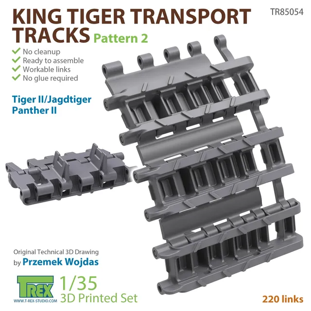 T-Rex Studio TR85054 přepravní pásy King Tiger 1/35