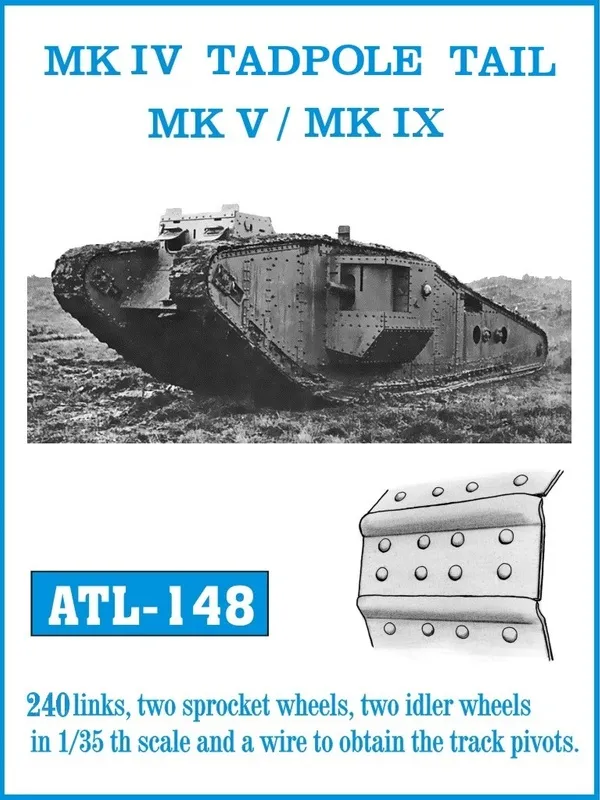 Friulmodel ATL-148 MK IV Tadpole kovové pásy 1/35 240 článků