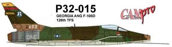 CAM PRO P32-015 obtisky 1/32 F-100D Georgia ANG