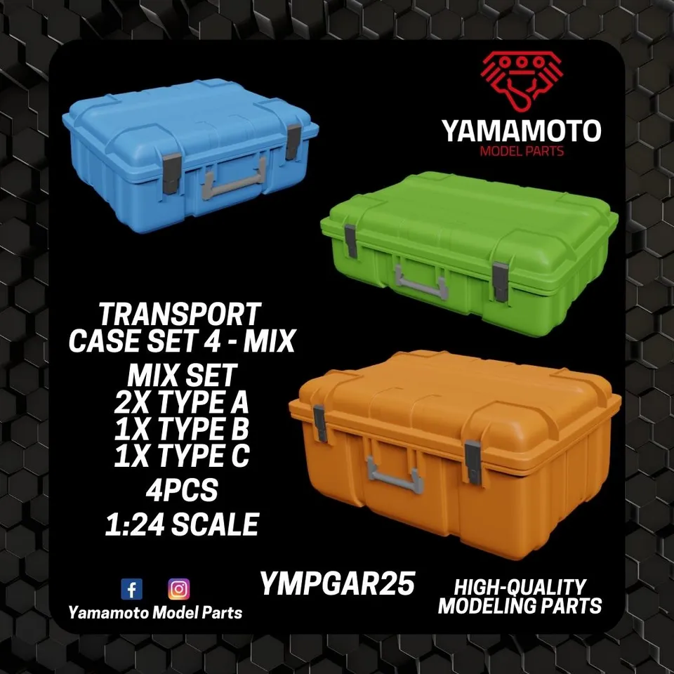 Yamamoto Model Parts Transport Case Set 4 bedny mix