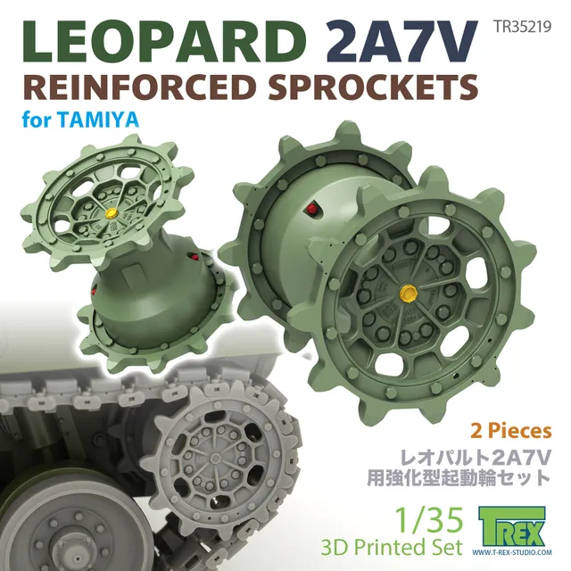 T-Rex Studio TR35219 ozubená kola Leopard 2A7V 1/35 Tamiya