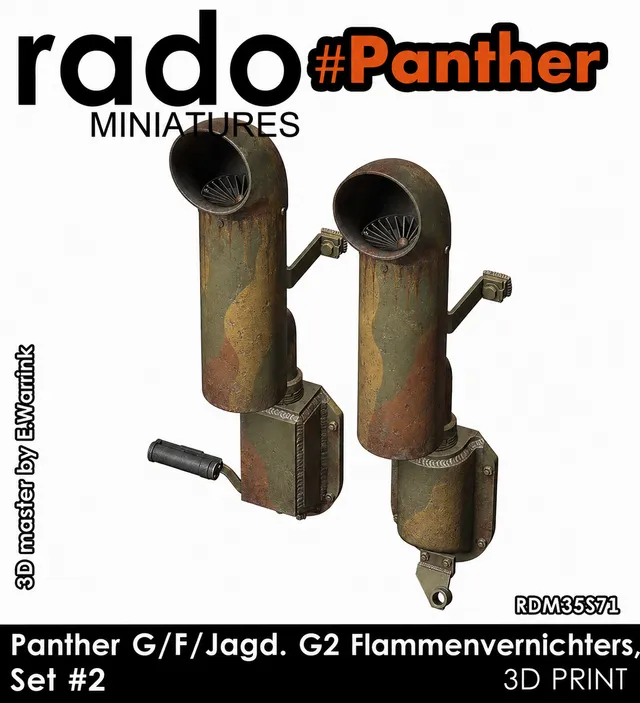 Rado Miniatures RDM35S71 výfuky Panther s krytem