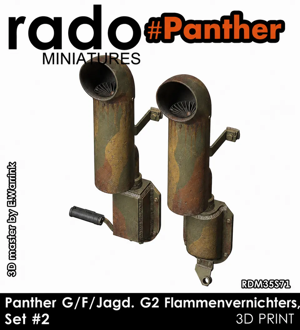 Rado Miniatures RDM35S71 výfuky Panther s krytem