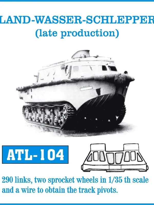 Friulmodel ATL-104 Land Wasser Schlepper pásy 1/35 290 článků
